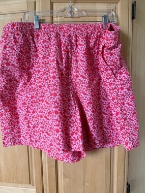 Columbia Pink Floral Skort with Elastic Waist